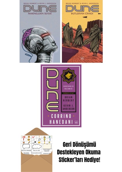 Dune: Makinelerin Seferi + Dune: Butleryan Cihadı + Dune: Corrino Hanedanı – Hanedanlık Üçlemesi Üçüncü Kitap