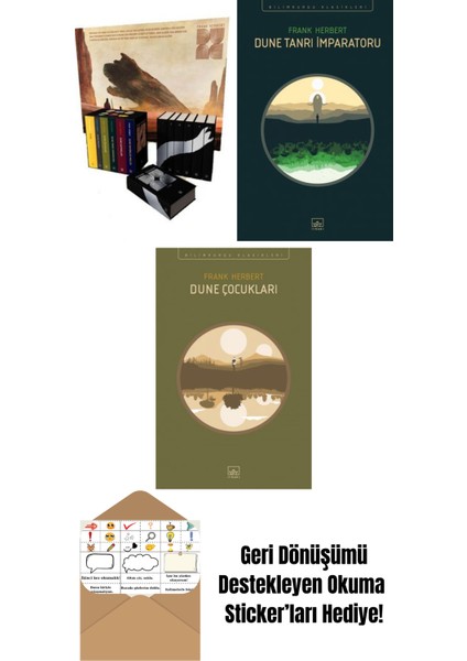 Dune Serisi Kutu Set (6 Kitap – Ciltli) + Dune Tanrı Imparatoru + Dune Çocukları