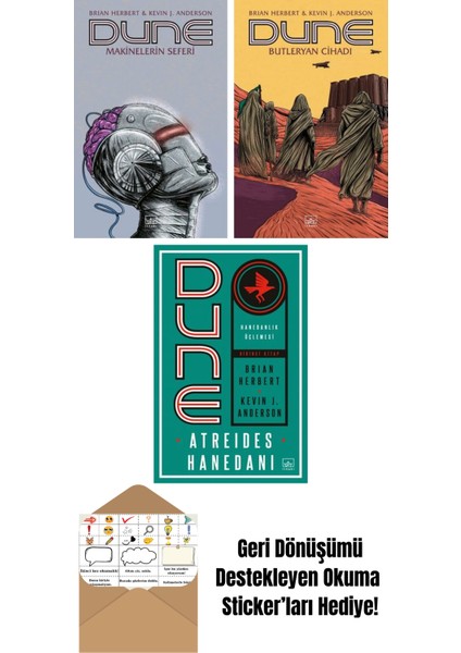 Dune: Makinelerin Seferi + Dune: Butleryan Cihadı + Dune: Atreides Hanedanı – Hanedanlık Üçlemesi Birinci Kitap