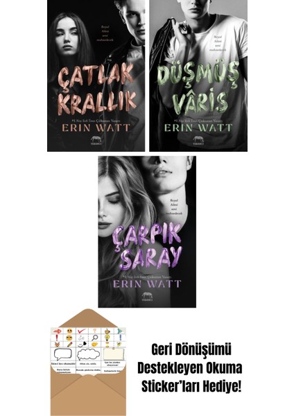 Çatlak Krallık – Royal Serisi 6. Kitap + Lekeli Taç – Royal Serisi 4. Kitap + Çarpık Saray – Royal Serisi 3. Kitap