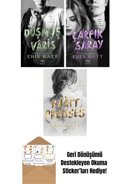 Lekeli Taç – Royal Serisi 4. Kitap + Royal Serisi Kutulu Set (3 Kitap) + Kâğıt Prenses – Royal Serisi 1. Kitap