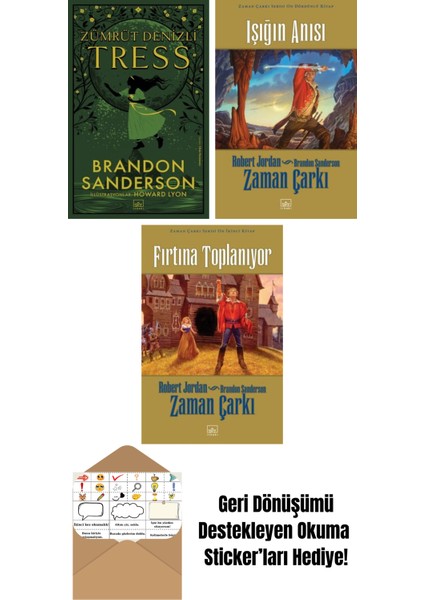 Zümrüt Denizli Tress (Ciltli) + Zaman Çarkı Serisi 14: Işığın Anısı (Ciltli) + Zaman Çarkı Serisi 12: Fırtına Toplanıyor (Ciltli)