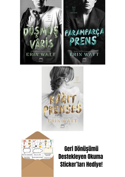 Lekeli Taç – Royal Serisi 4. Kitap + Çarpık Saray – Royal Serisi 3. Kitap + Paramparça Prens – Royal Serisi 2. Kitap