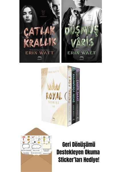 Çatlak Krallık – Royal Serisi 6. Kitap + Lekeli Taç – Royal Serisi 4. Kitap + Royal Serisi Kutulu Set (3 Kitap)