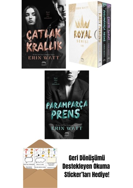 Çatlak Krallık – Royal Serisi 6. Kitap + Paramparça Prens – Royal Serisi 2. Kitap + Kâğıt Prenses – Royal Serisi 1. Kitap