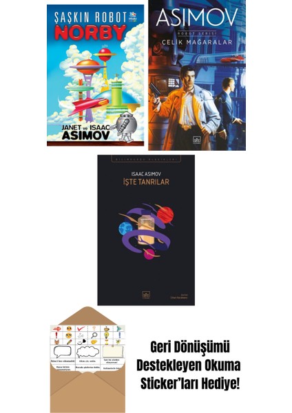 Şaşkın Robot Norby + Çelik Mağaralar – Robot Serisi 1. Kitap + Işte Tanrılar