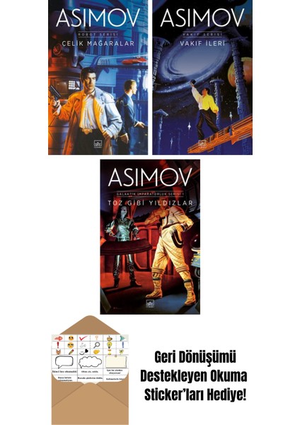 Çelik Mağaralar – Robot Serisi 1. Kitap + Vakıf Ileri – Vakıf Serisi 7. Kitap + Toz Gibi Yıldızlar – Galaktik Imparatorluk Serisi 1