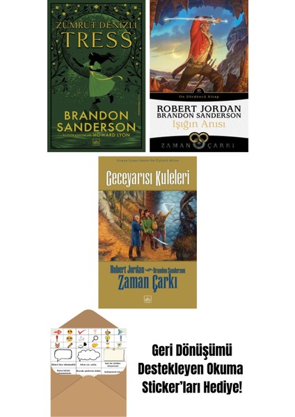 Zümrüt Denizli Tress (Ciltli) + Işığın Anısı – Zaman Çarkı 14 + Zaman Çarkı Serisi 13: Geceyarısı Kuleleri (Ciltli)