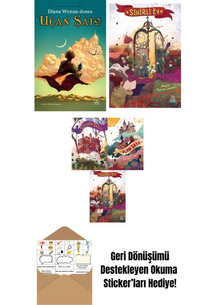 Uçan Şato – Yürüyen Şato Serisi 2 (Ciltli) + Sihirli Ev + Diana Wynne Jones Üçlü Kitap Seti: Yürüyen Şato – Uçan Şato – Sihirli Ev