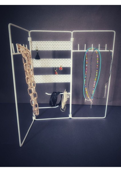 Beyaz Katlamalı Takı Düzenleyici, Şık ve Pratik Saklama Çözümü fiyatları