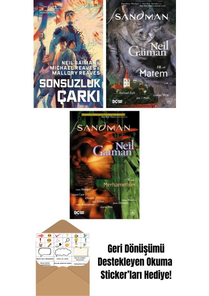 Sonsuzluk Çarkı – Ara Dünya 3 (Ciltli) + Sandman 10 – Matem + Sandman 9 – Merhametliler