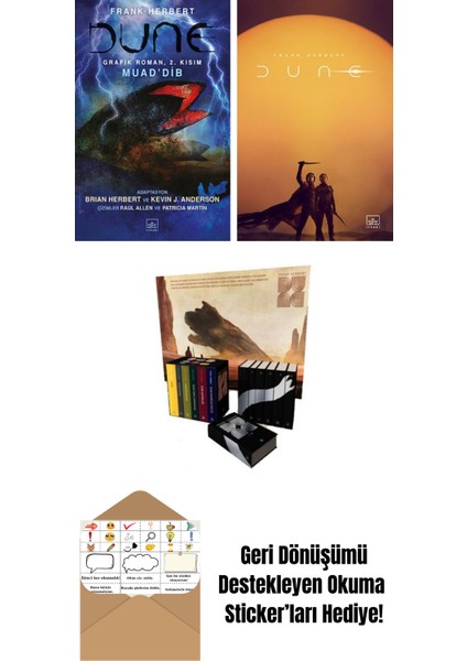Dune Grafik Roman: 2. Kısım – Muad’dib + Dune (Film Kapağı) + Dune Serisi Kutu Set (6 Kitap – Ciltli)