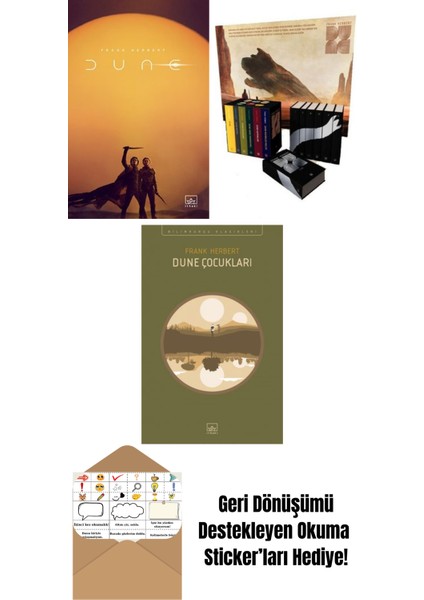 Dune (Film Kapağı) + Dune Serisi Kutu Set (6 Kitap – Ciltli) + Dune Çocukları