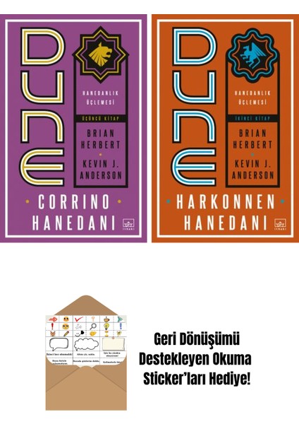 Dune: Corrino Hanedanı – Hanedanlık Üçlemesi Üçüncü Kitap + Dune: Harkonnen Hanedanı – Hanedanlık Üçlemesi Ikinci Kitap