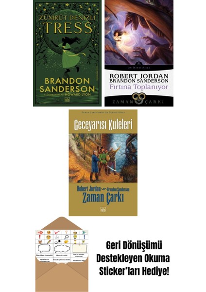 Zümrüt Denizli Tress (Ciltli) + Fırtına Toplanıyor – Zaman Çarkı 12 + Zaman Çarkı Serisi 13: Geceyarısı Kuleleri (Ciltli)