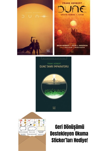 Dune (Film Kapağı) + Dune – Grafik Roman 1. Kısım + Dune Tanrı Imparatoru