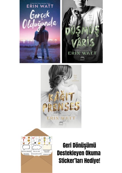 Gerçek Olduğunda + Lekeli Taç – Royal Serisi 4. Kitap + Kâğıt Prenses – Royal Serisi 1. Kitap