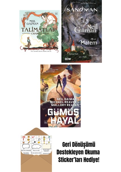Talimatlar (Ciltli) + Sandman 10 – Matem + Gümüş Hayal – Ara Dünya 2 (Ciltli)