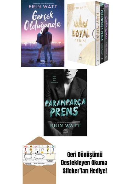 Gerçek Olduğunda + Paramparça Prens – Royal Serisi 2. Kitap + Kâğıt Prenses – Royal Serisi 1. Kitap