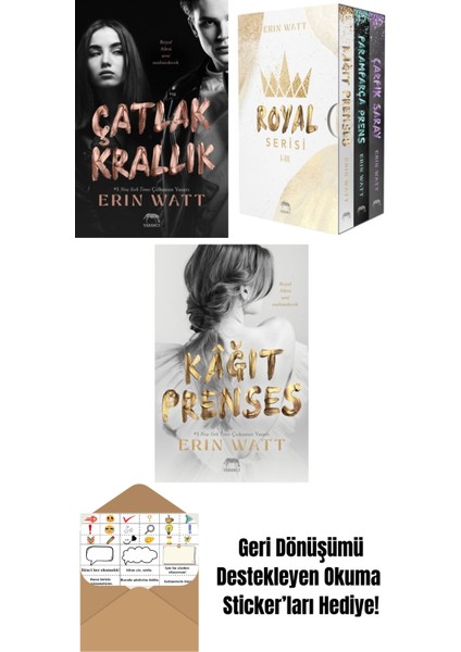 Düşmüş Vâris – Royal Serisi 5. Kitap + Lekeli Taç – Royal Serisi 4. Kitap + Royal Serisi Kutulu Set (3 Kitap)