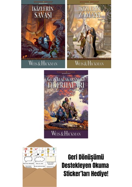 Ikizlerin Savaşı – Efsaneler Serisi 2. Kitap + Ikizlerin Zamanı – Efsaneler Serisi 1. Kitap + Güz Alacakaranlığı Ejderhaları – Ejderha Mızrağı Destanı 1. Kitap