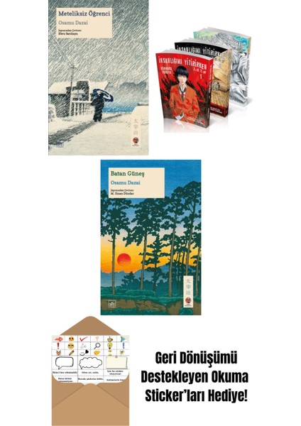 Meteliksiz Öğrenci + Insanlığımı Yitirirken (3 Cilt Set) + Batan Güneş
