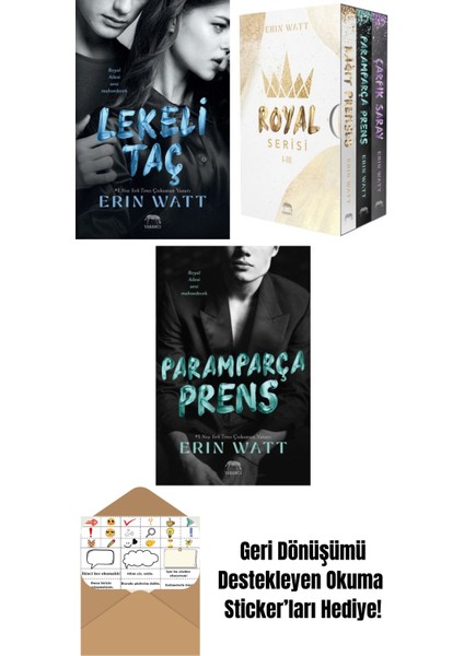 Lekeli Taç – Royal Serisi 4. Kitap + Paramparça Prens – Royal Serisi 2. Kitap + Kâğıt Prenses – Royal Serisi 1. Kitap