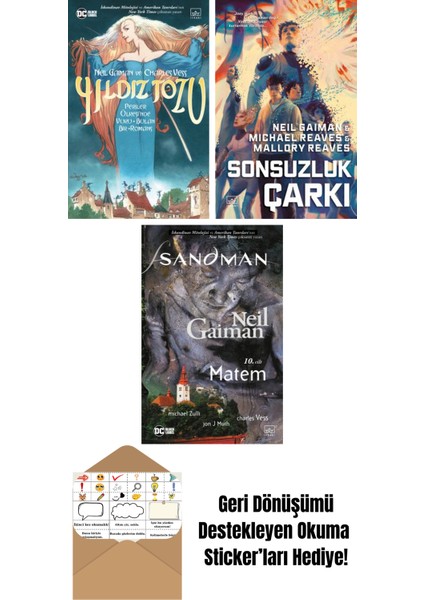 Yıldız Tozu (Resimli Edisyon) + Sonsuzluk Çarkı – Ara Dünya 3 (Ciltli) + Sandman 10 – Matem