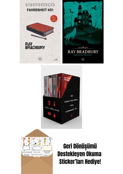 Fahrenheit 451 (70. Yıl Özel Baskısı) + Topraktan Dönenler + Kara Dörtleme Kutu Set (4 Kitap)
