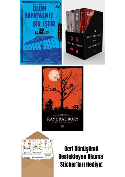 Ölüm Yapayalnız Bir Iştir + Kara Dörtleme Kutu Set (4 Kitap) + Cadılar Bayramı Ağacı