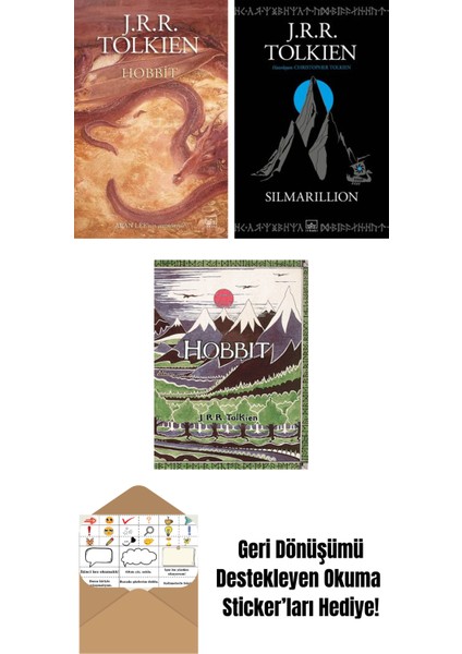 Hobbit (Resimli – Ciltli) + Silmarillion + Hobbit (Özel Ciltli Baskı)