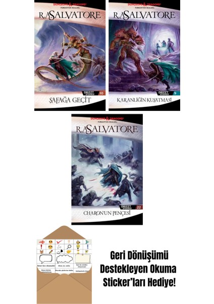 Şafağa Geçit – Drizzt Efsanesi 10. Kitap + Karanlığın Kuşatması – Drizzt Efsanesi 9. Kitap + Charon’un Pençesi – Drizzt Efsanesi 22. Kitap