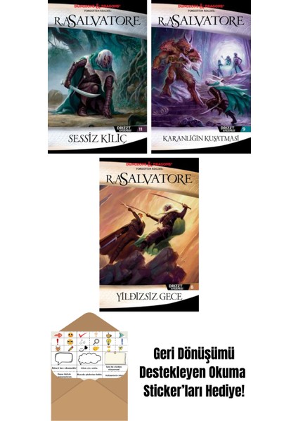 Sessiz Kılıç – Drizzt Efsanesi 11. Kitap + Karanlığın Kuşatması – Drizzt Efsanesi 9. Kitap + Yıldızsız Gece – Drizzt Efsanesi 8. Kitap