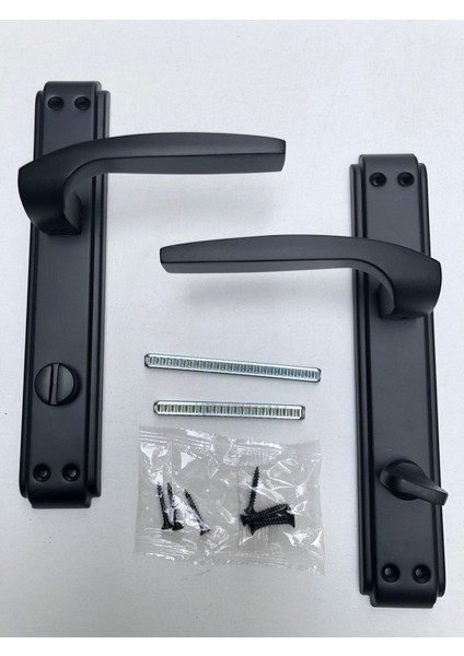 Şık Siyah Mat Kapı Kolu, Sağ El, Wc ve Banyo Için, Aynalı Tasarım fiyatları