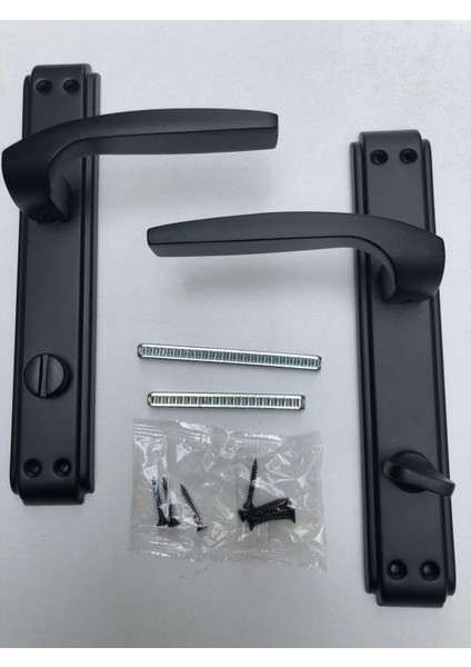 Şık Siyah Mat Kapı Kolu, Sağ El, Wc ve Banyo Için, Aynalı Tasarım fırsatları