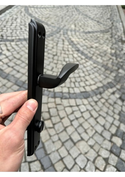 Şık Siyah Mat Kapı Kolu, Sağ El, Wc ve Banyo Için, Aynalı Tasarım