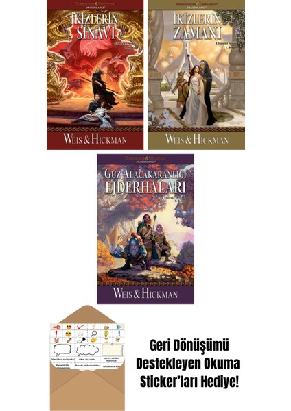 Ikizlerin Sınavı – Efsaneler Serisi 3. Kitap + Ikizlerin Zamanı – Efsaneler Serisi 1. Kitap + Güz Alacakaranlığı Ejderhaları – Ejderha Mızrağı Destanı 1. Kitap