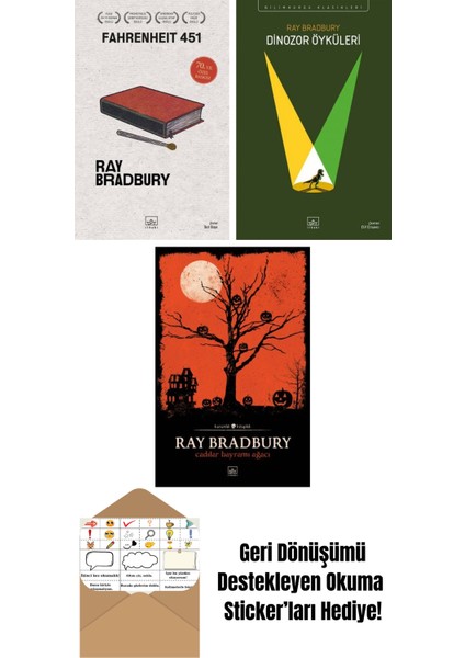 Fahrenheit 451 (70. Yıl Özel Baskısı) + Dinozor Öyküleri + Cadılar Bayramı Ağacı