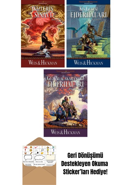Ikizlerin Sınavı – Efsaneler Serisi 3. Kitap + Kış Gecesi Ejderhaları – Ejderha Mızrağı Destanı 2. Kitap + Güz Alacakaranlığı Ejderhaları – Ejderha Mızrağı Destanı 1. Kitap