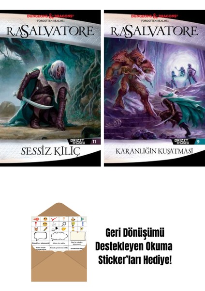 Sessiz Kılıç – Drizzt Efsanesi 11. Kitap + Karanlığın Kuşatması – Drizzt Efsanesi 9. Kitap