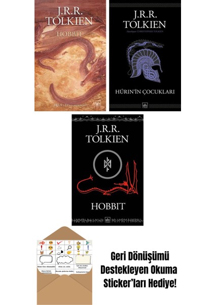 Hobbit (Resimli – Ciltli) + Hurin’in Çocukları + Hobbit (Siyah Kapak)