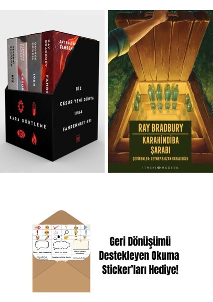 Kara Dörtleme Kutu Set (4 Kitap) + Karahindiba Şarabı