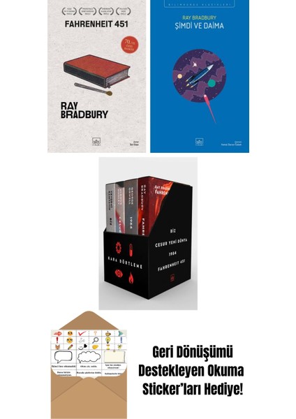 Fahrenheit 451 (70. Yıl Özel Baskısı) + Şimdi ve Daima + Kara Dörtleme Kutu Set (4 Kitap)