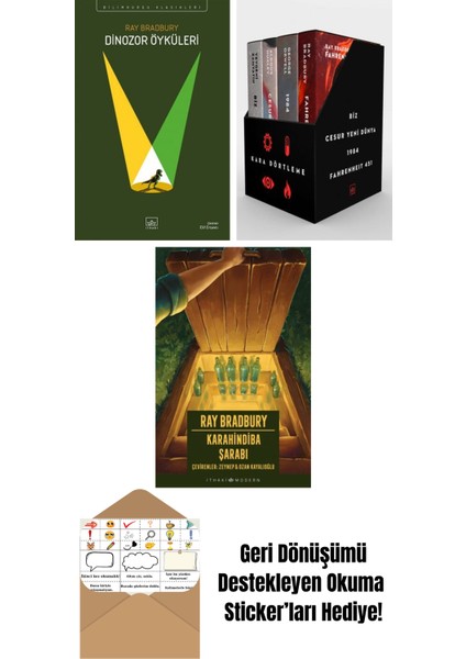 Dinozor Öyküleri + Kara Dörtleme Kutu Set (4 Kitap) + Karahindiba Şarabı