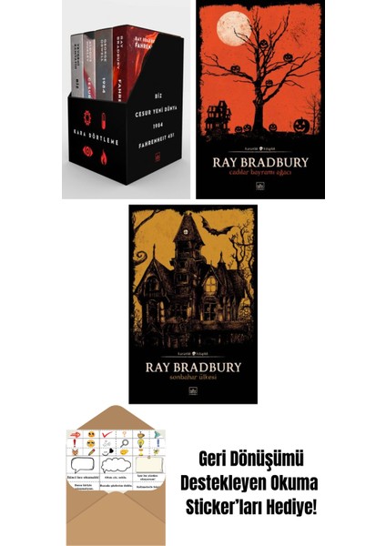 Kara Dörtleme Kutu Set (4 Kitap) + Cadılar Bayramı Ağacı + Sonbahar Ülkesi