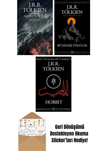 Númenor’un Düşüşü + Bitmemiş Öyküler + Hobbit (Siyah Kapak)