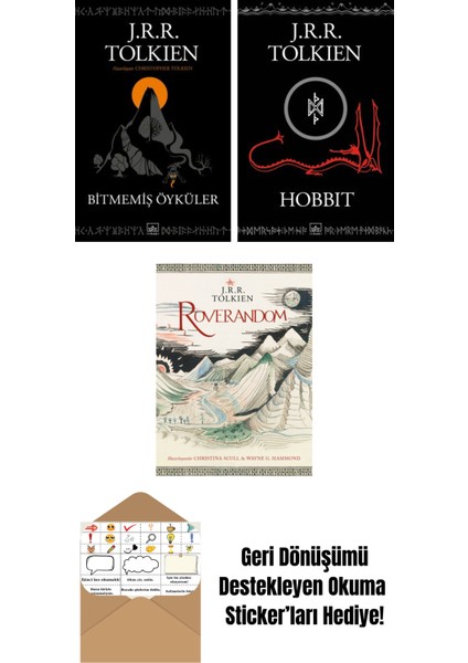 Bitmemiş Öyküler + Hobbit (Siyah Kapak) + Roverandom (Özel Ciltli Baskı)