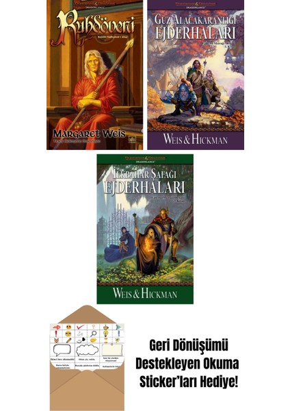 Ruhdöveni – Raistlin Tarihçeleri 1. Kitap + Güz Alacakaranlığı Ejderhaları – Ejderha Mızrağı Destanı 1. Kitap + Ilkbahar Şafağı Ejderhaları – Ejderha Mızrağı Destanı 3. Kitap