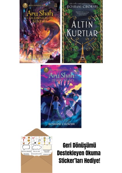 Aru Shah ve Ölümsüzlük Nektarı + Altın Kurtlar + Aru Shah ve Dilek Ağacı