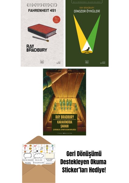 Fahrenheit 451 (70. Yıl Özel Baskısı) + Dinozor Öyküleri + Karahindiba Şarabı